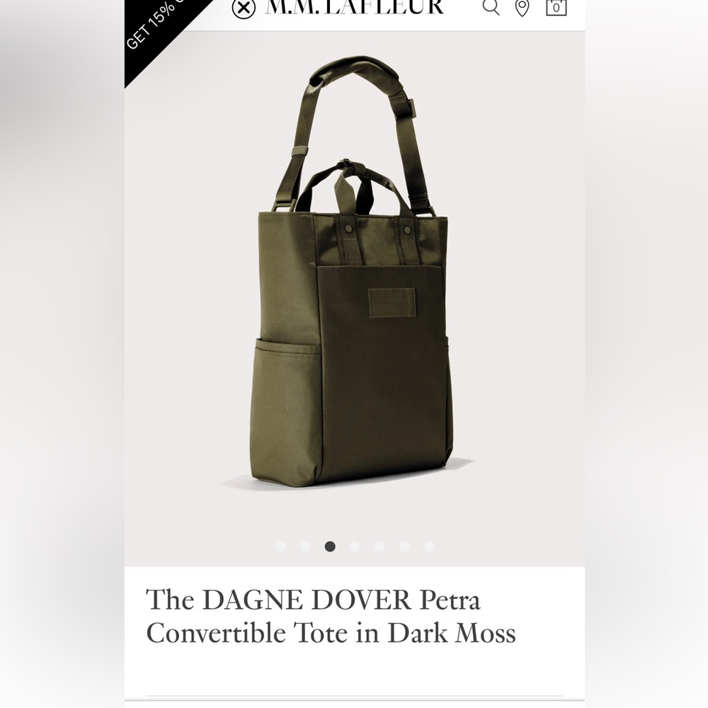 Dagne Dover Petra Convertable Bag in MOSS - Picture 3 of 12